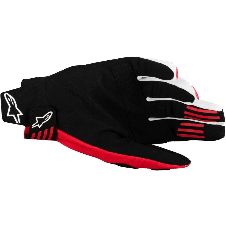 Alpinestars TECHSTAR Cross Enduro Motorradhandschuhe Schwarz Leuchtend Rot