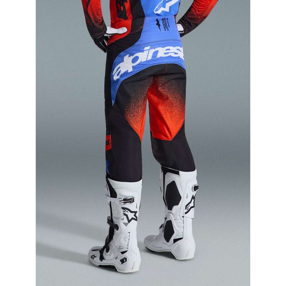 Alpinestars TECHSTAR KNIF Cross Enduro Motorcycle Pants Orange Black Light Blue