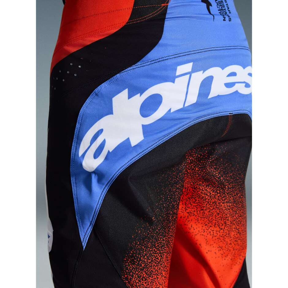 Alpinestars TECHSTAR KNIF Cross Enduro Motorcycle Pants Orange Black Light Blue