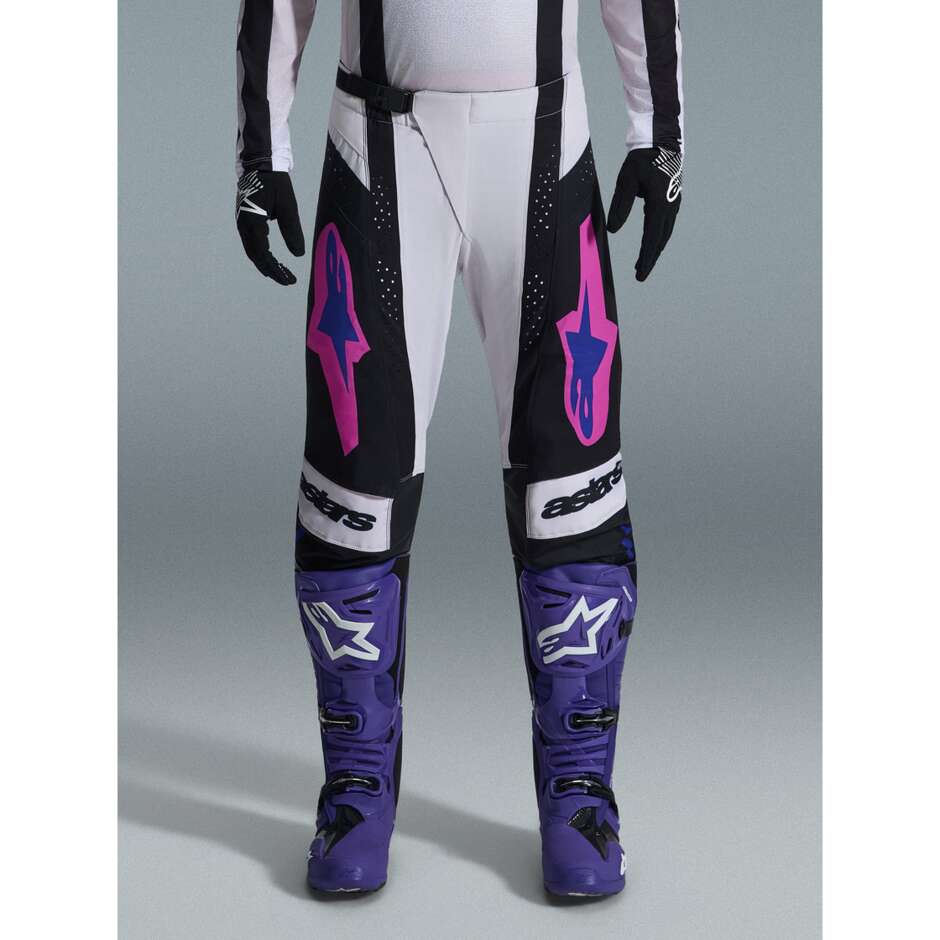 Alpinestars TECHSTAR KNIF Cross Enduro Motorradhose Schwarz Hellgrau Lila