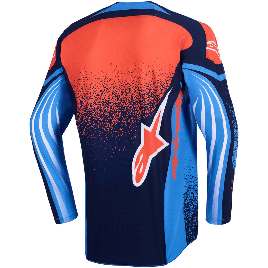 Alpinestars TECHSTAR NOMUR Marineblau Orange Hellblau Cross Enduro Motorradtrikot
