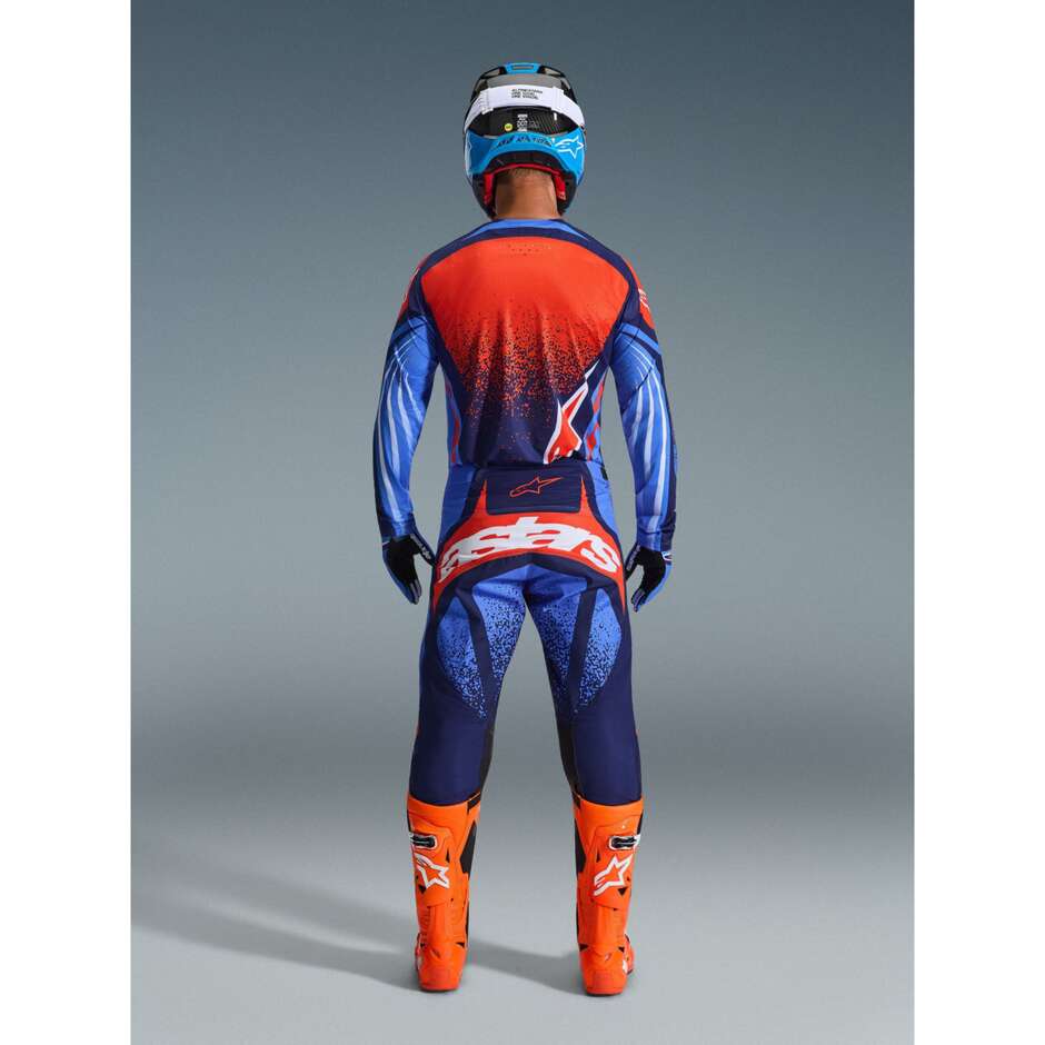 Alpinestars TECHSTAR NOMUR Marineblau Orange Hellblau Cross Enduro Motorradtrikot
