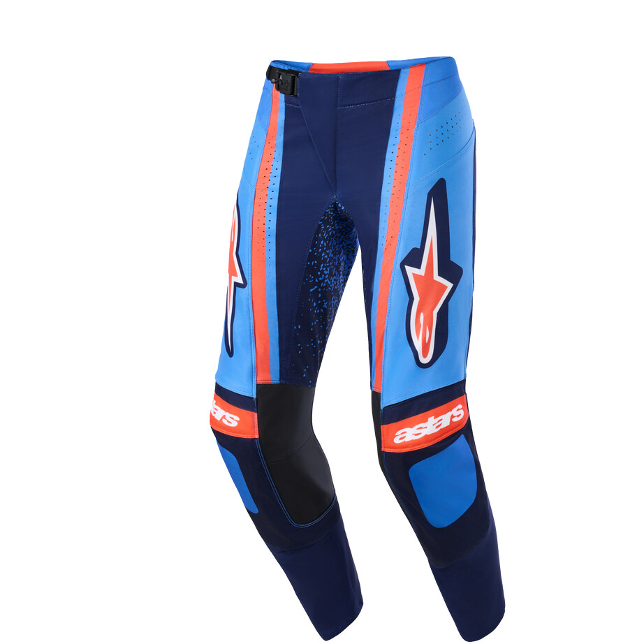 Alpinestars TECHSTAR NOMUR Motocross Enduro Hose Orange Marineblau Hellblau