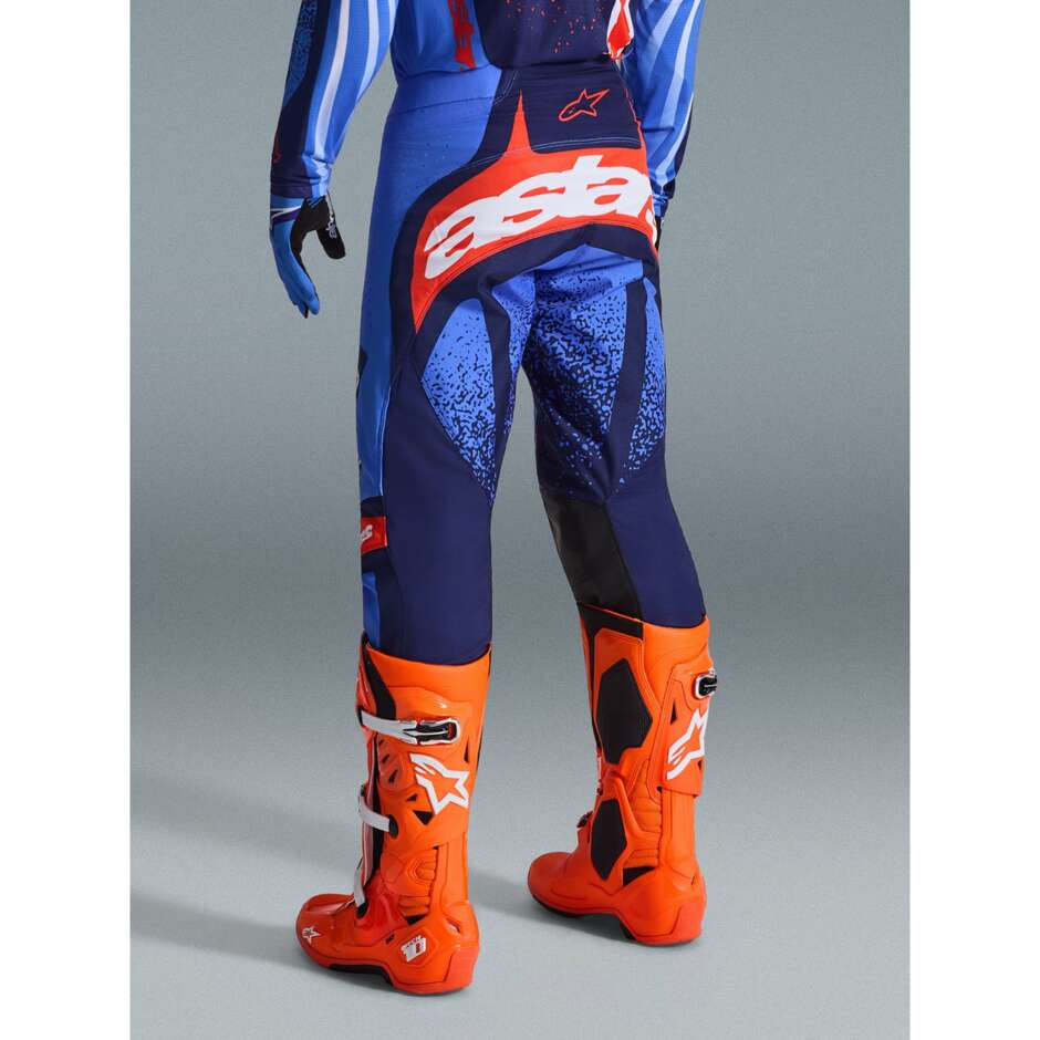 Alpinestars TECHSTAR NOMUR Motocross Enduro Hose Orange Marineblau Hellblau