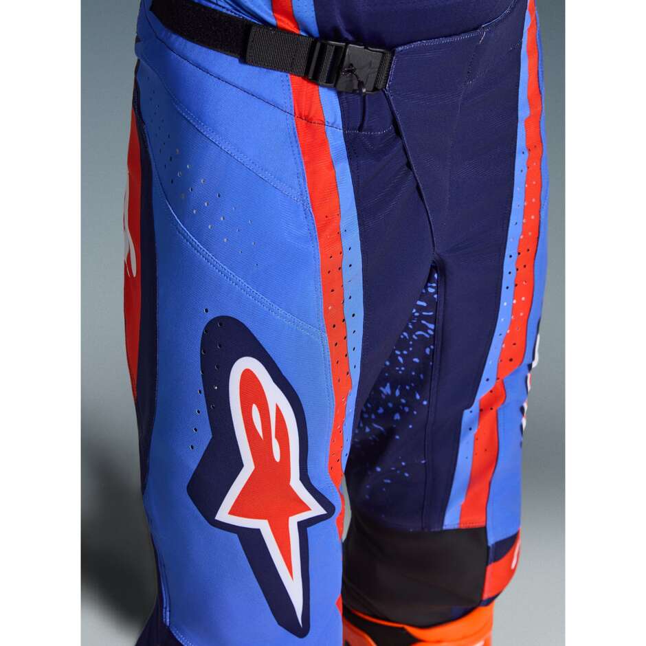 Alpinestars TECHSTAR NOMUR Motocross Enduro Hose Orange Marineblau Hellblau