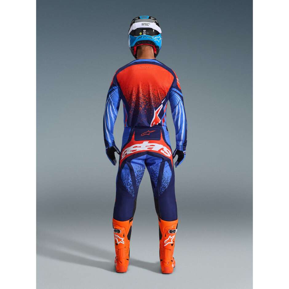 Alpinestars TECHSTAR NOMUR Motocross Enduro Hose Orange Marineblau Hellblau