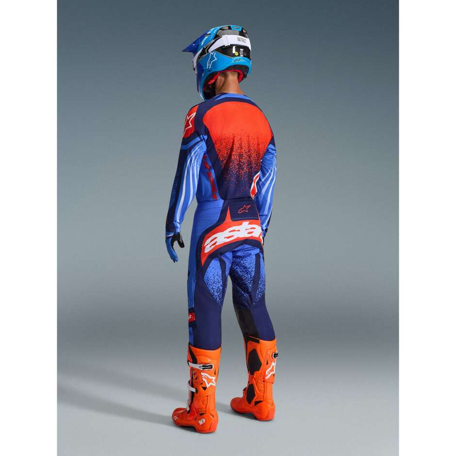 Alpinestars TECHSTAR NOMUR Motocross Enduro Hose Orange Marineblau Hellblau