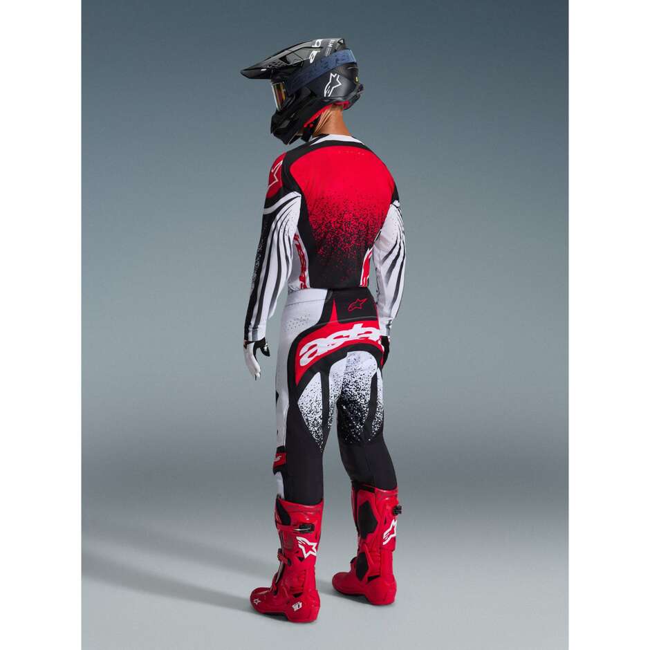 Alpinestars TECHSTAR NOMUR Motocross Enduro Trikot Schwarz Weiß Rot