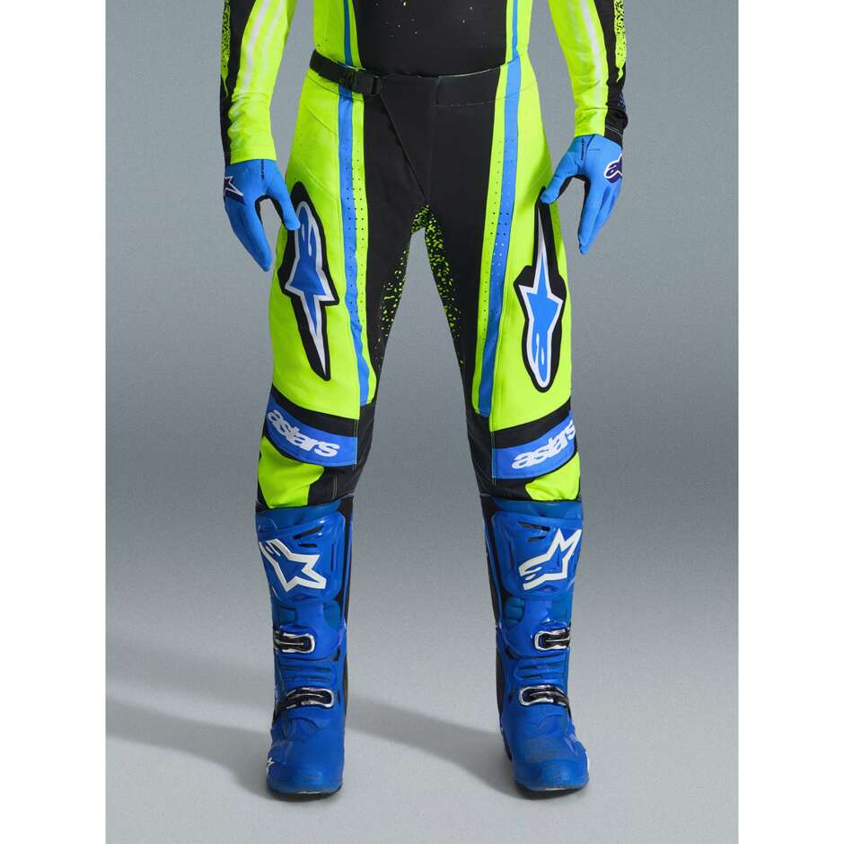 Alpinestars TECHSTAR NOMUR Navy Blue Fluorescent Yellow Cross Enduro Pants