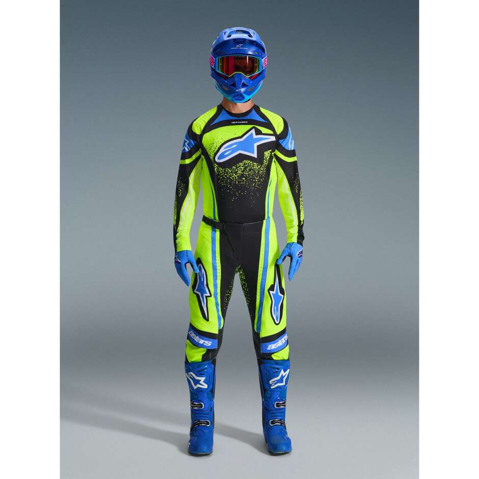 Alpinestars TECHSTAR NOMUR Navy Blue Fluorescent Yellow Cross Enduro Pants