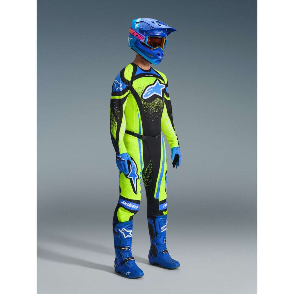 Alpinestars TECHSTAR NOMUR Navy Blue Fluorescent Yellow Cross Enduro Pants