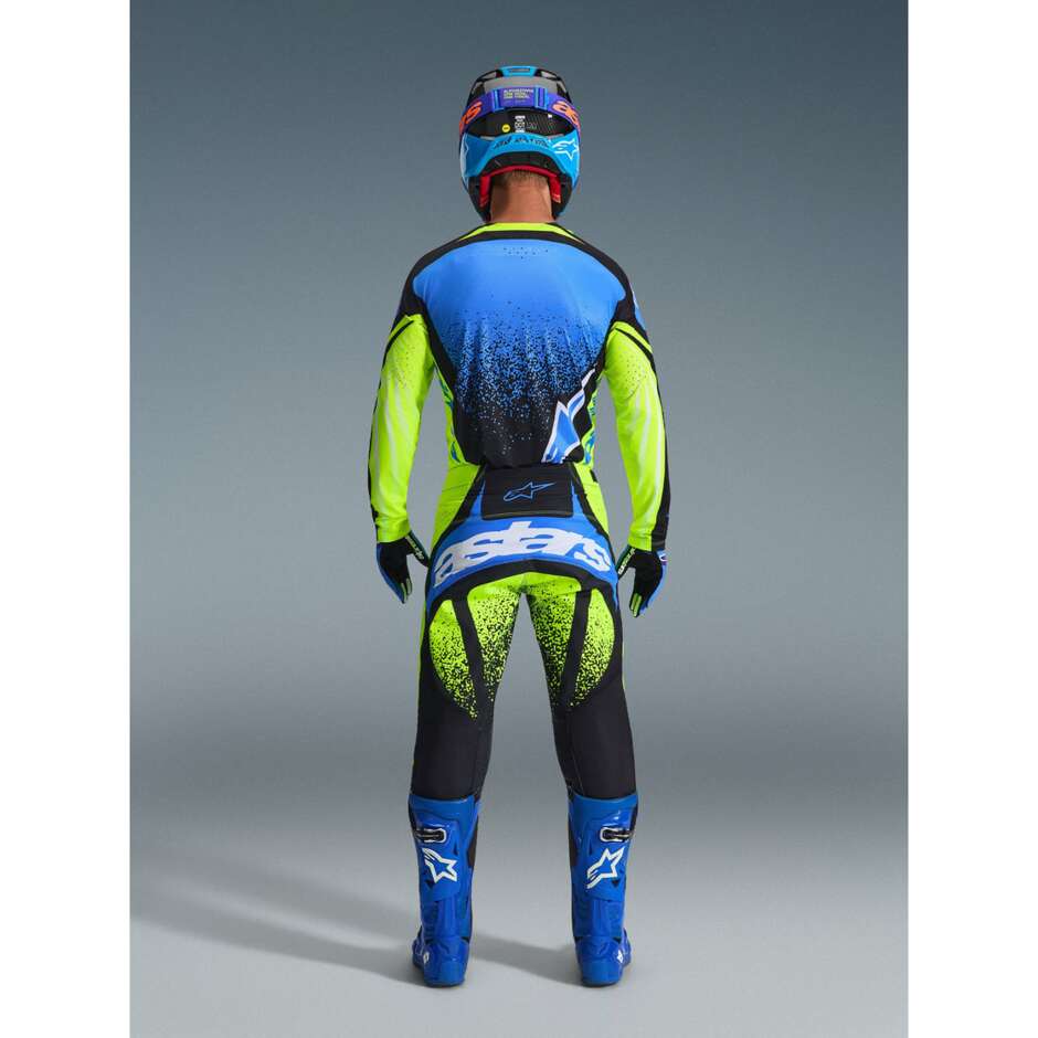 Alpinestars TECHSTAR NOMUR Navy Blue Fluorescent Yellow Cross Enduro Pants