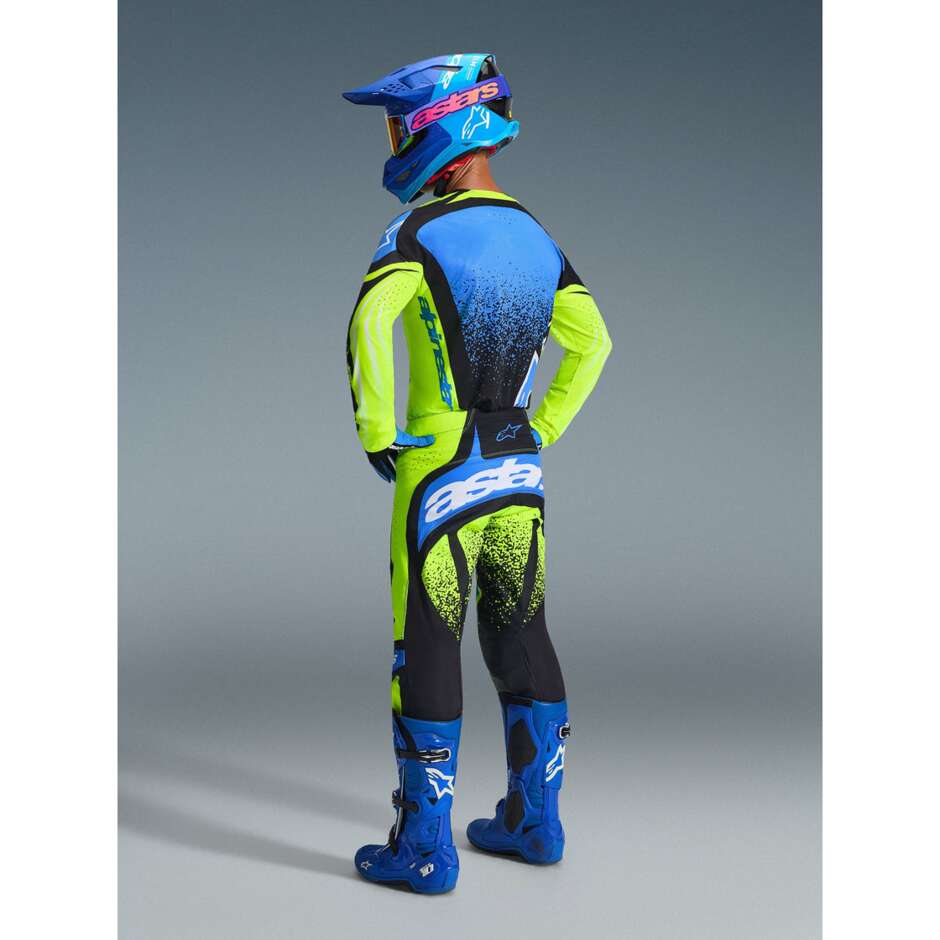 Alpinestars TECHSTAR NOMUR Navy Blue Fluorescent Yellow Cross Enduro Pants