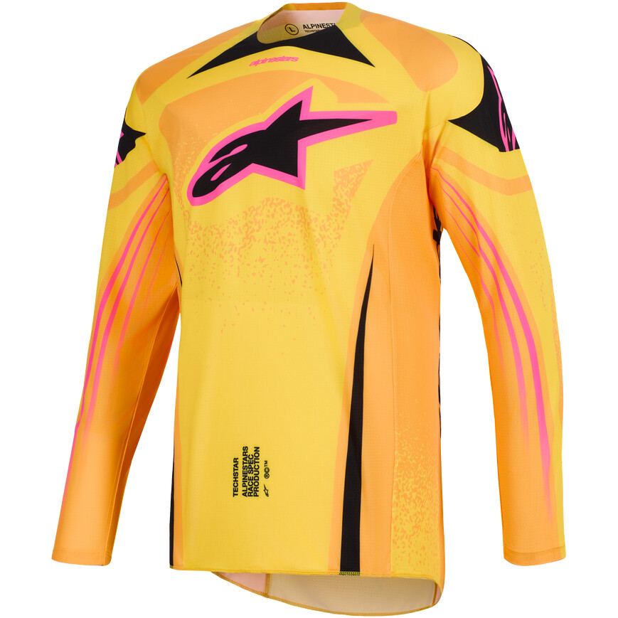 Alpinestars TECHSTAR NOMUR Orange Gelb Pink Cross Enduro Motorradtrikot