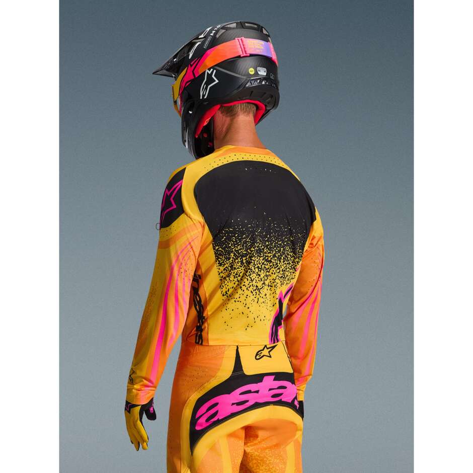 Alpinestars TECHSTAR NOMUR Orange Gelb Pink Cross Enduro Motorradtrikot