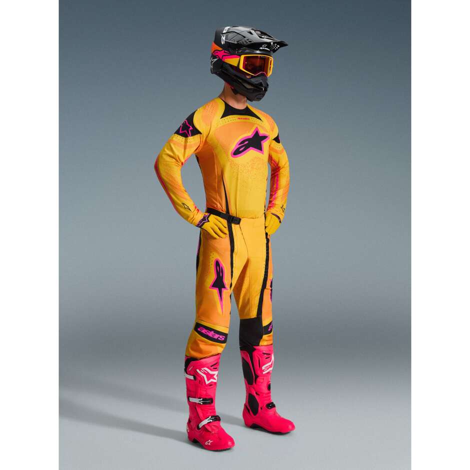 Alpinestars TECHSTAR NOMUR Orange Yellow Pink Cross Enduro Motorcycle Jersey