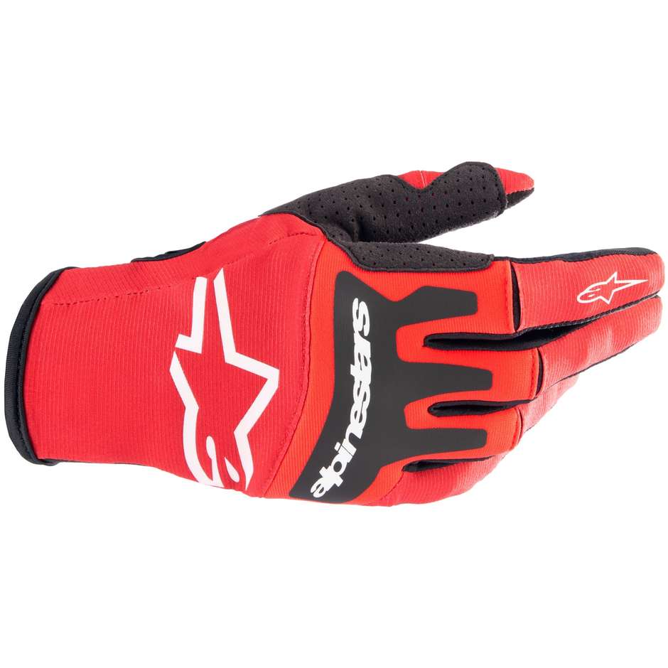 Alpinestars TECHSTAR Red Black Cross Enduro Motorcycle Gloves