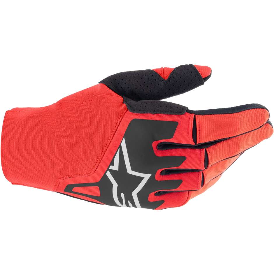 Alpinestars TECHSTAR Red Black Motorcycle Cross Enduro Gloves