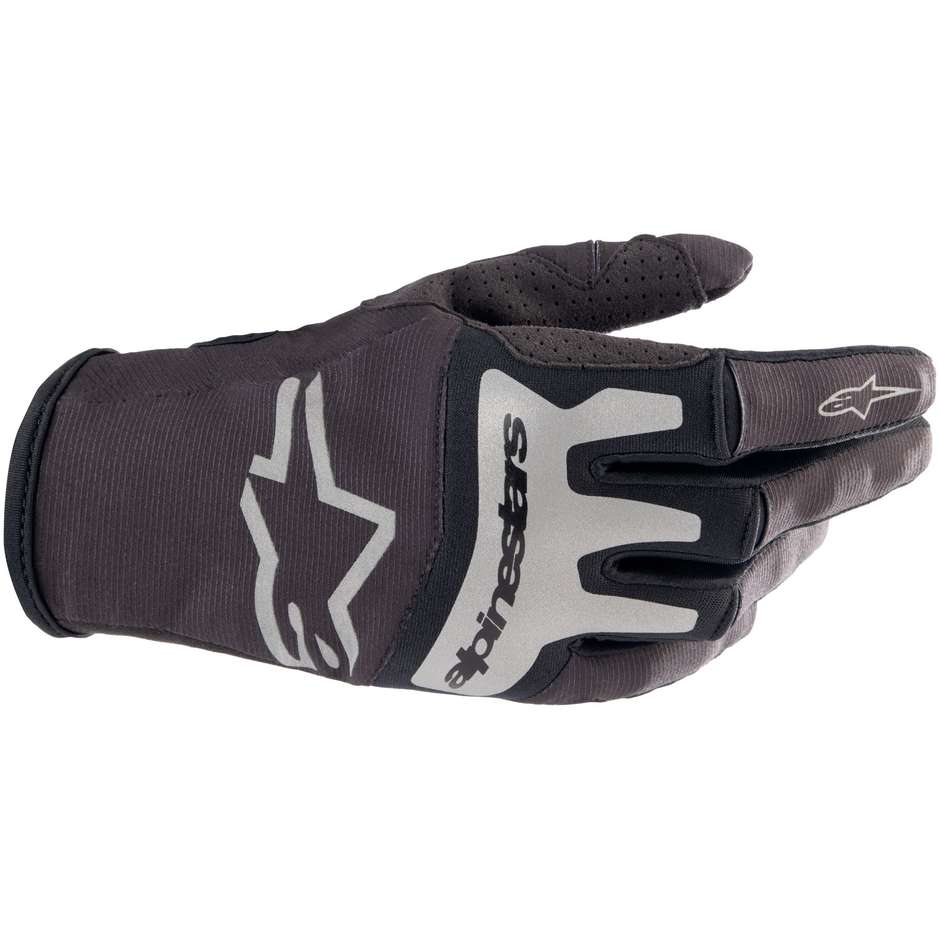 Alpinestars TECHSTAR Silver Black Cross Enduro Motorcycle Gloves