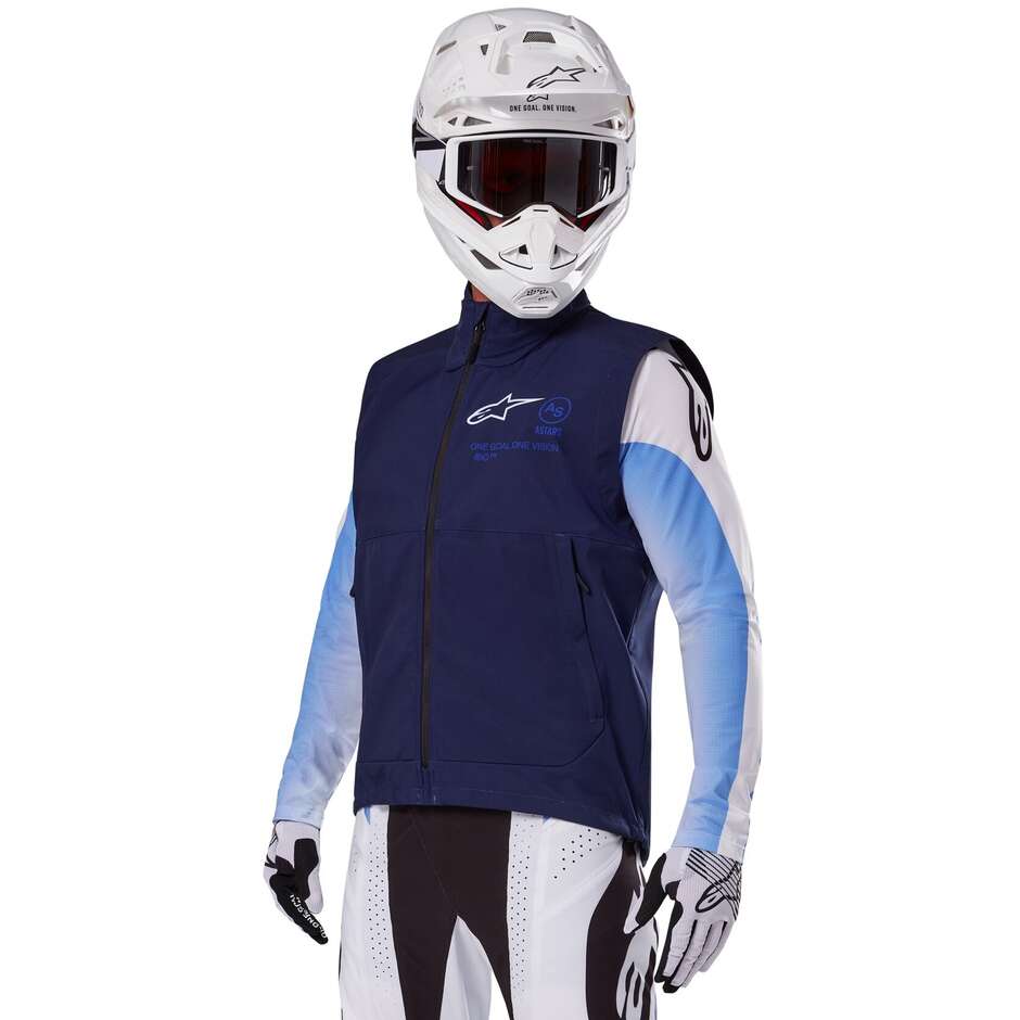 Alpinestars TECHSTAR SOFTSHELL VEST Gilet Moto Cross Enduro Bleu Marine