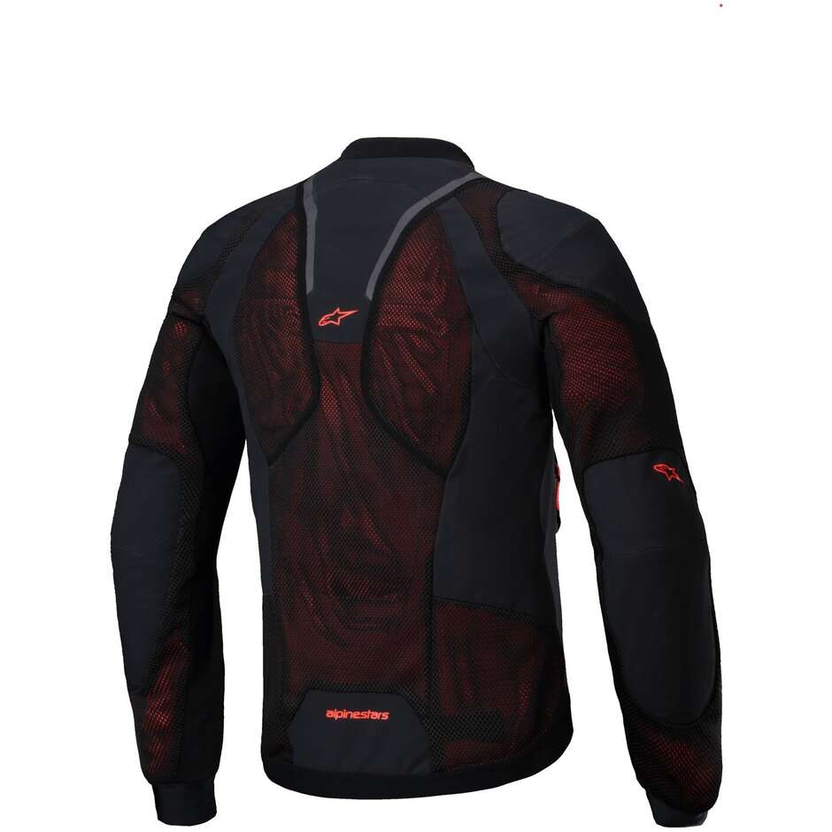 Alpinestars TROOP-AIR PRO Summer Motorcycle Jacket Black Fluorescent Red