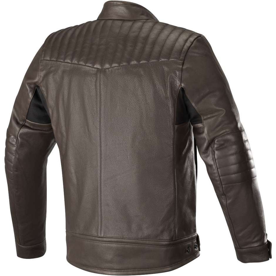 Alpinestars Urban Custom Motorcycle Leather Jacket CRAZY EIGHT Tobacco Brown