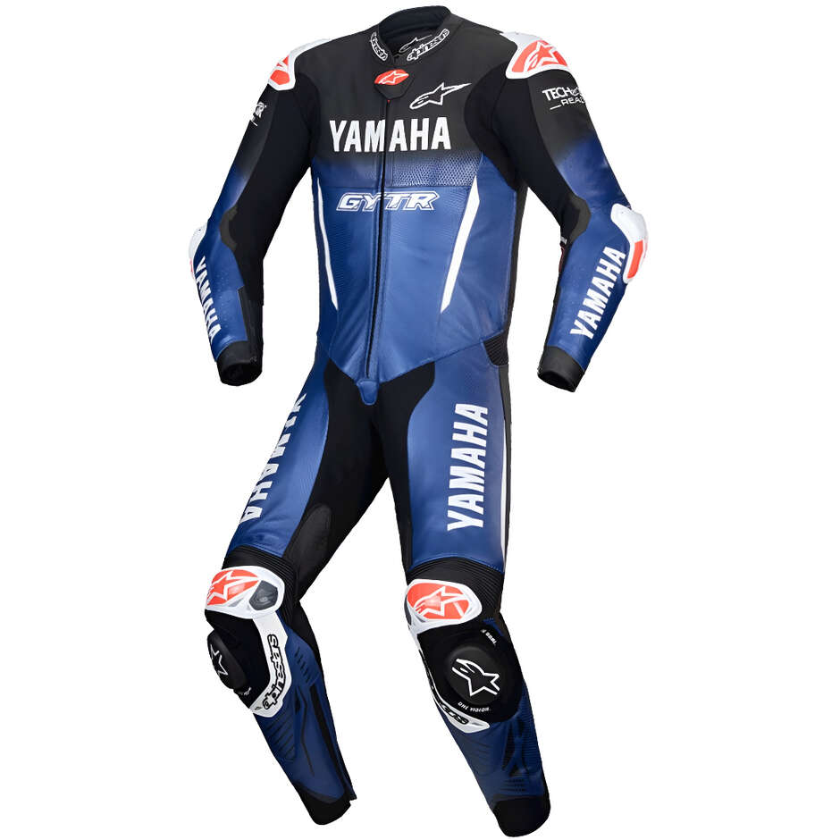 Alpinestars YAMAHA GP-R7 1PC One-Piece Motorcycle Suit Metallic Blue Black White Fluorescent Red