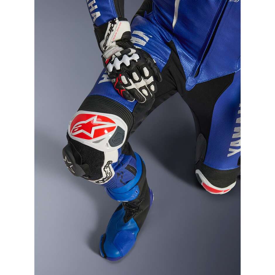 Alpinestars YAMAHA GP-R7 1PC One-Piece Motorcycle Suit Metallic Blue Black White Fluorescent Red