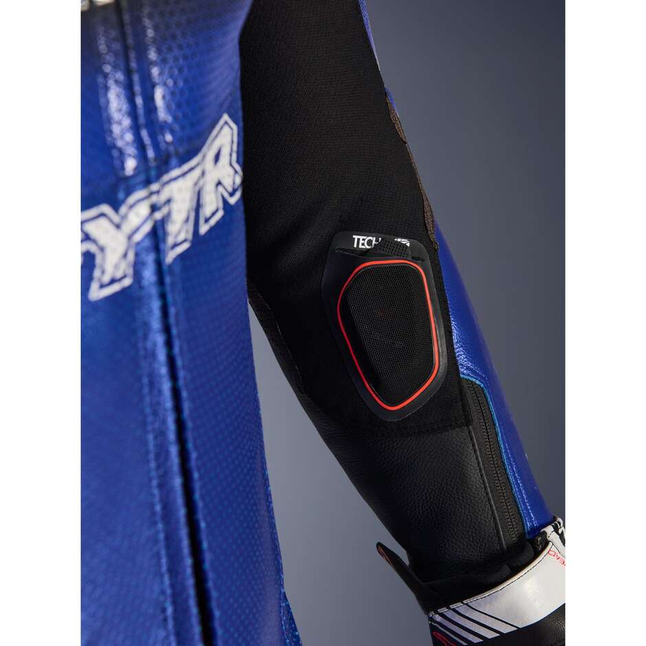 Alpinestars YAMAHA GP-R7 1PC One-Piece Motorcycle Suit Metallic Blue Black White Fluorescent Red