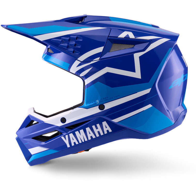 Alpinestars YAMAHA S-M3 ECE06 Motorcycle Helmet Gloss Blue White