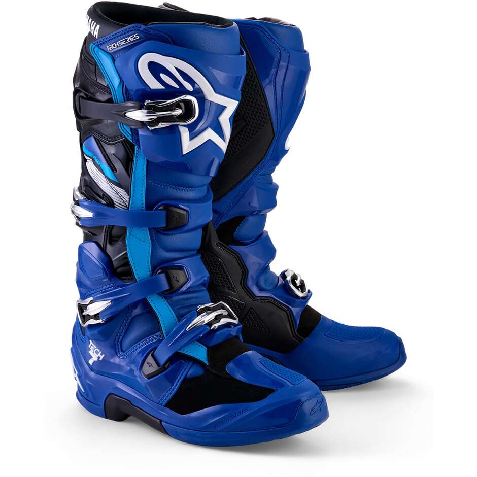 Alpinestars YAMAHA TECH 7 Motocross Boots Blue Black White