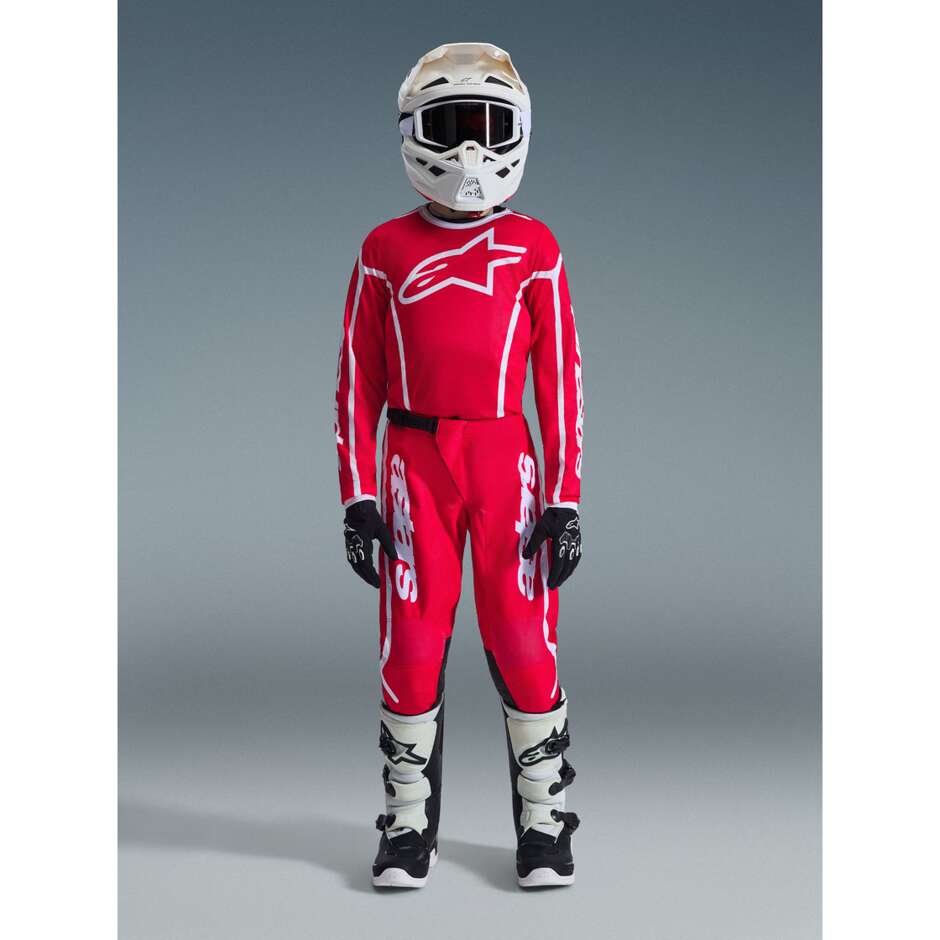 Alpinestars Youth Fluid Apex Kids' Cross Enduro Motorcycle Pants Red/White