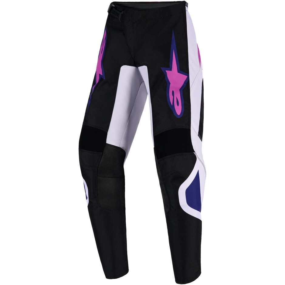 Alpinestars Youth Fluid Grid Kids' Cross Enduro Motorcycle Pants Black/Light Grey/Purple