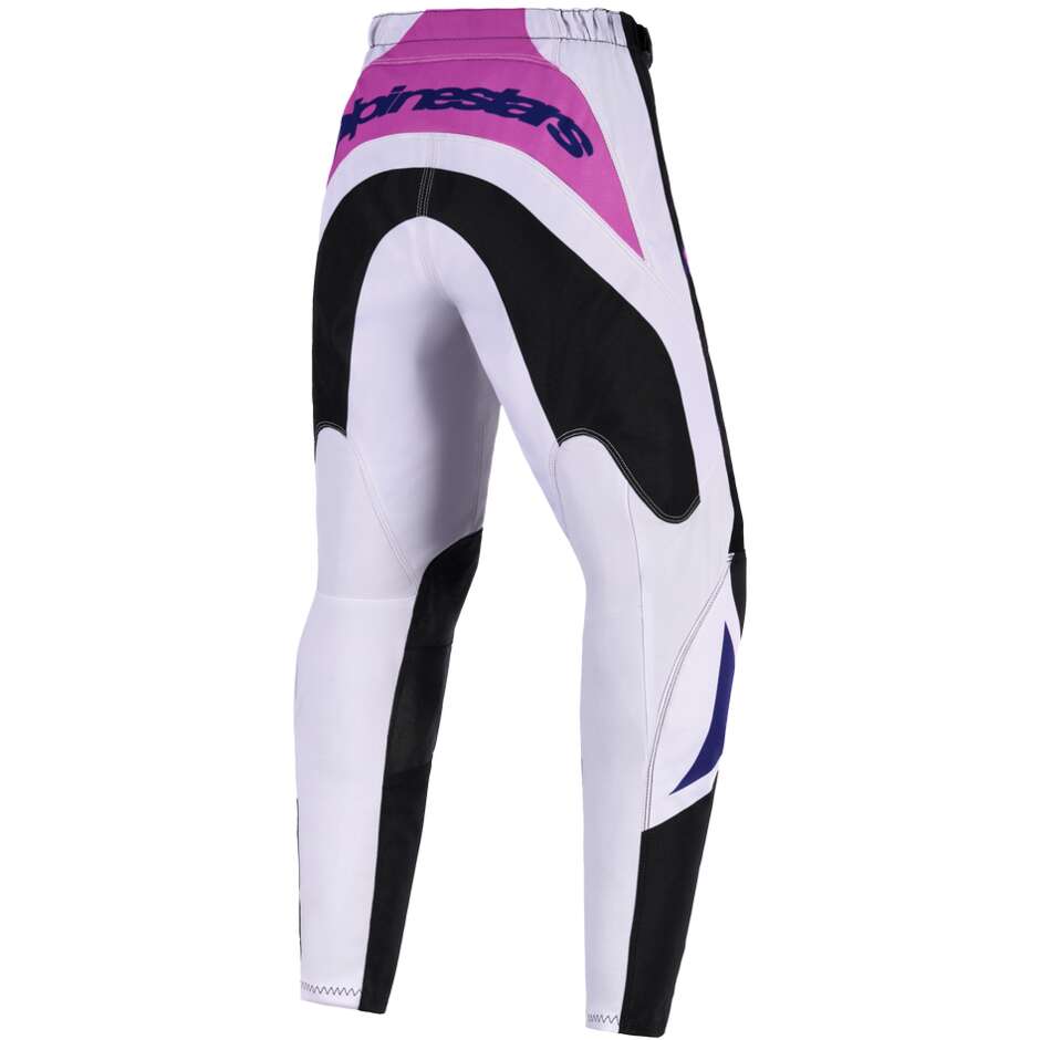 Alpinestars Youth Fluid Grid Kids' Cross Enduro Motorcycle Pants Black/Light Grey/Purple