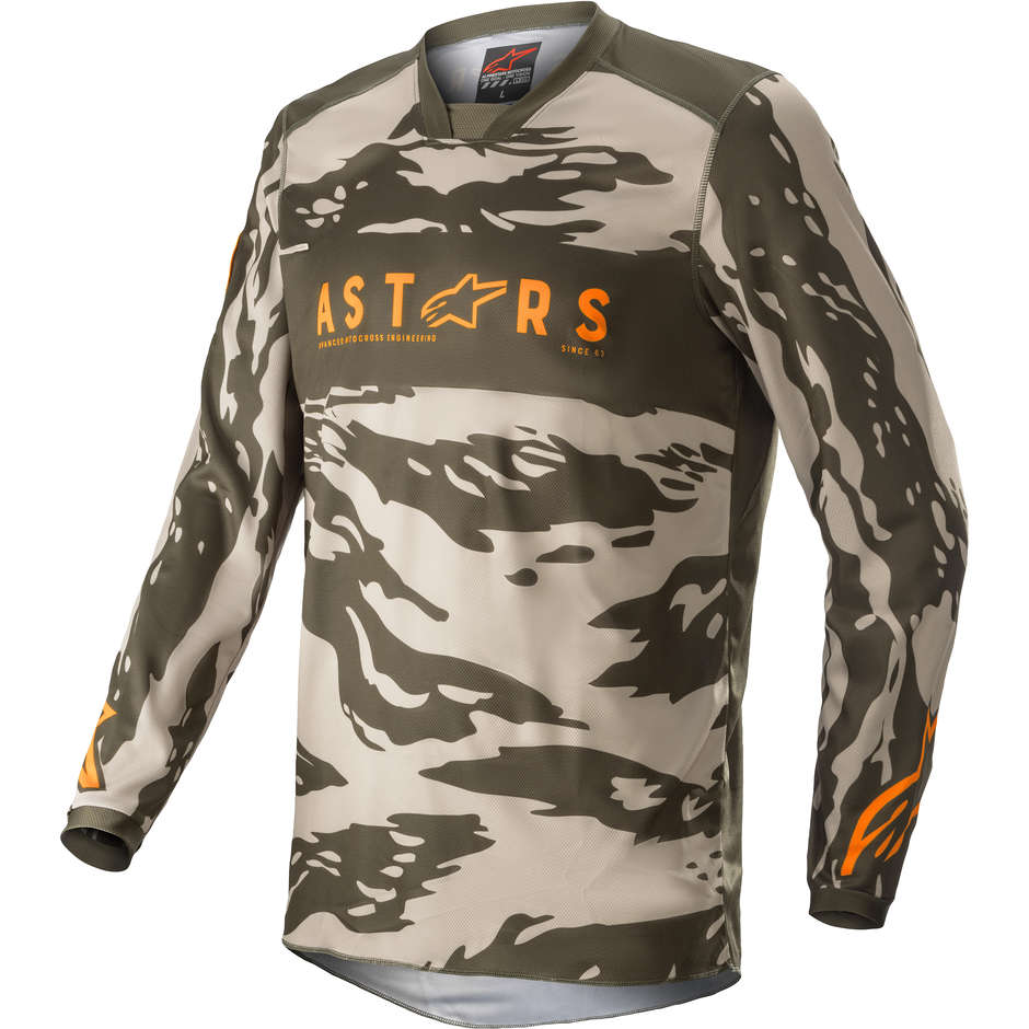 Alpinestars Youth Moto Cross Enduro Jersey YOUTH RACER TACTICAL Brown Military Camo