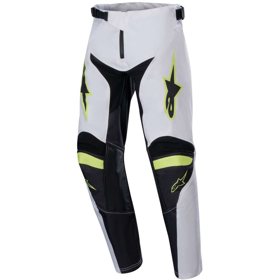 Alpinestars YOUTH RACER LUCENT Child Cross Enduro Motorcycle Pants Fluo Yellow Red White