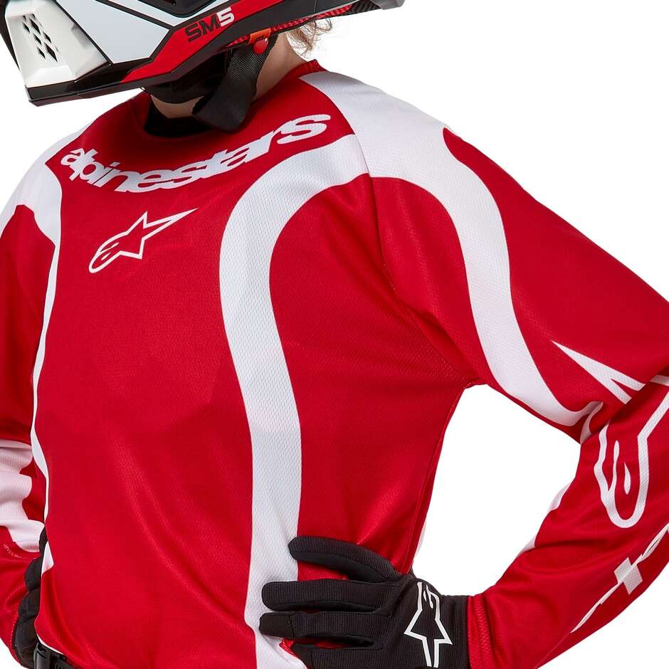 Alpinestars YOUTH RACER LURV Mars Children's Moto Cross Enduro Jersey Red White