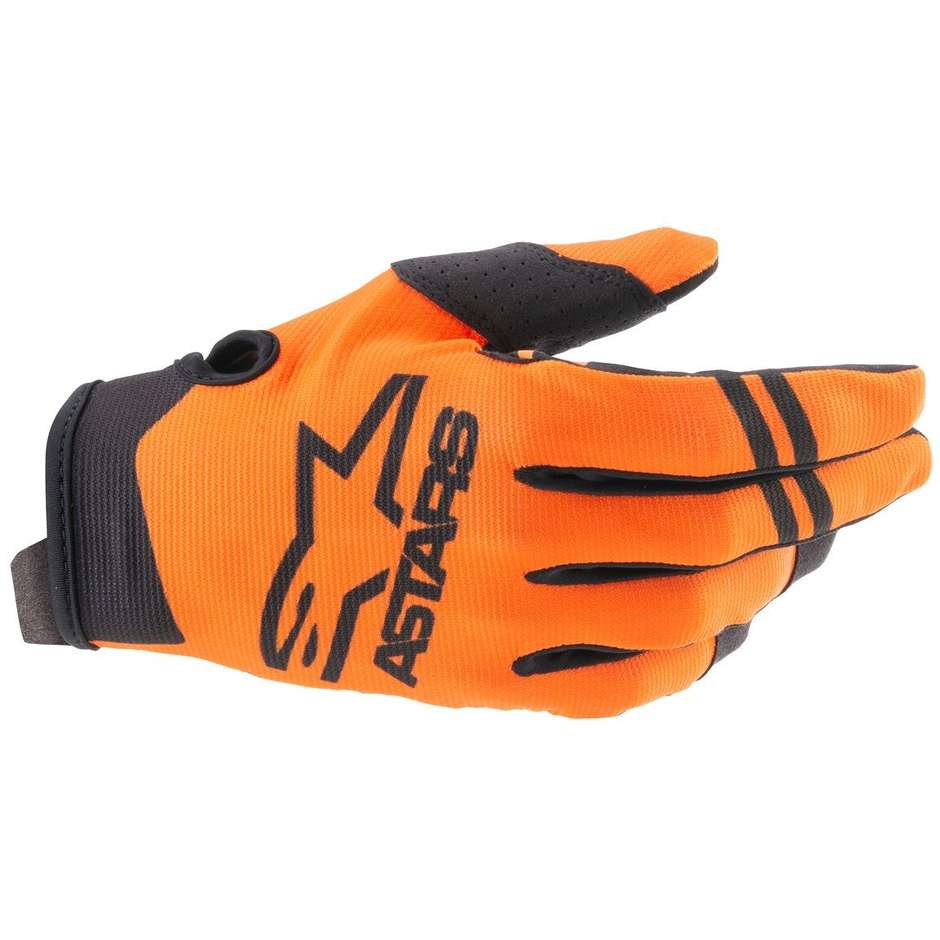 Alpinestars YOUTH RADAR Motorcycle Cross Enduro Gloves Orange Black