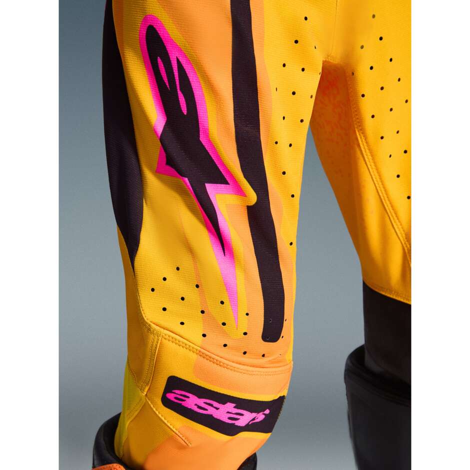 Alpinestars Youth Supertech Nomur Kids' Cross Enduro Motorcycle Pants Orange Yellow Pink