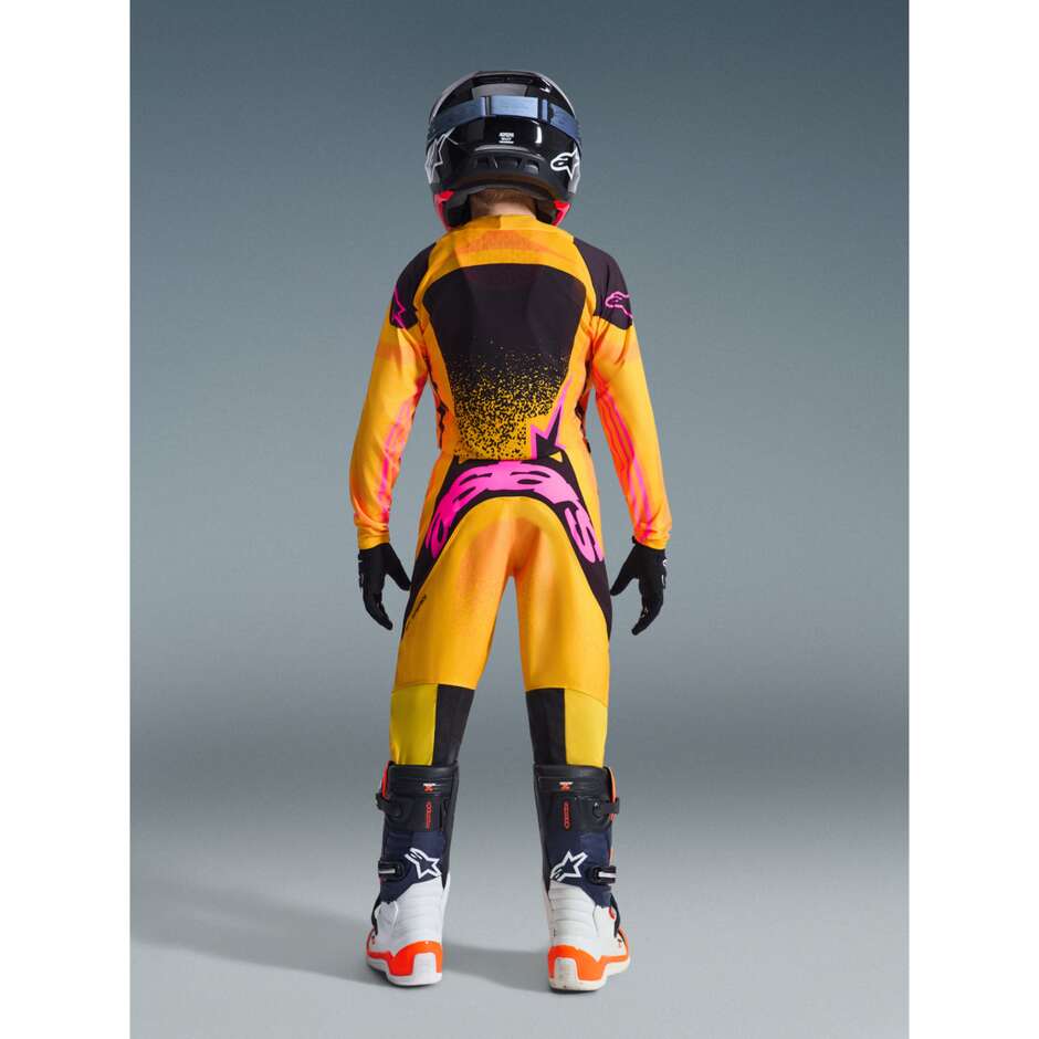 Alpinestars Youth Supertech Nomur Kids' Cross Enduro Motorcycle Pants Orange Yellow Pink
