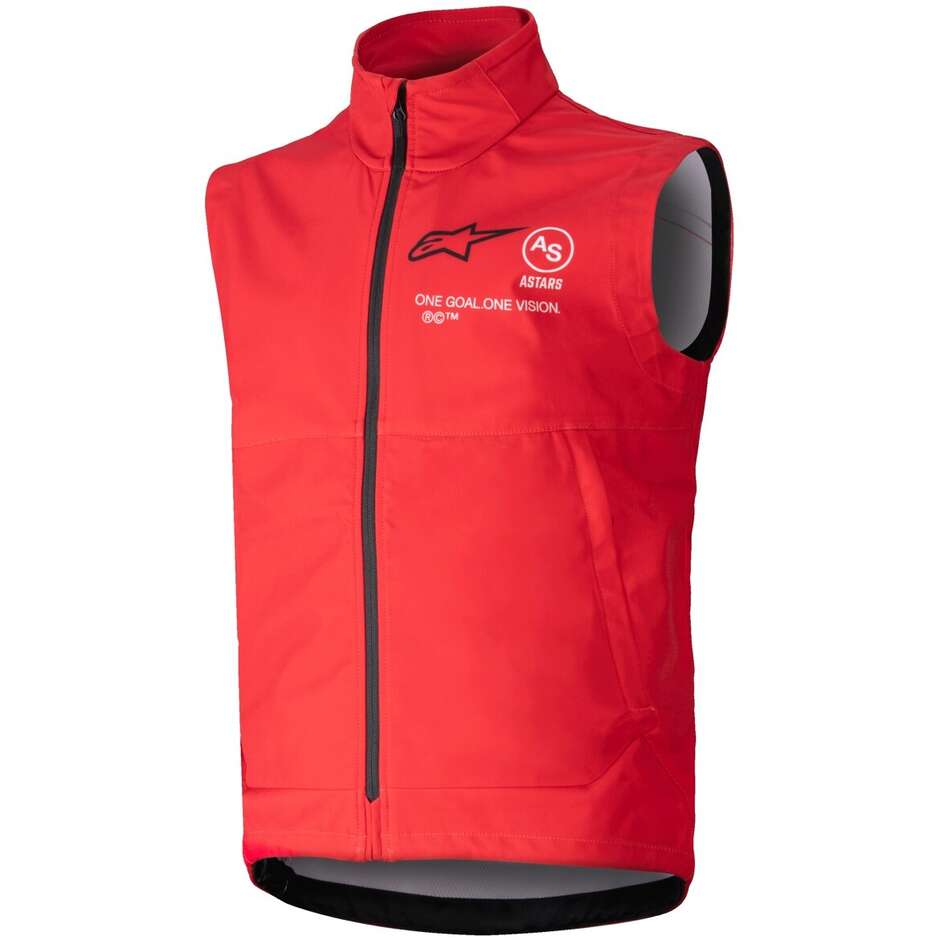 Alpinestars YOUTH TECHSTAR SOFTSHELL VEST Bright Red Motorcycle Cross Enduro Vest for Children
