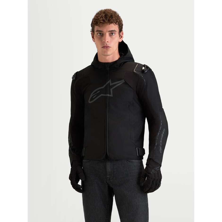 Alpinestars ZACA V2 WASSERDICHTE JACKE Rennrad-Motorradjacke Schwarz