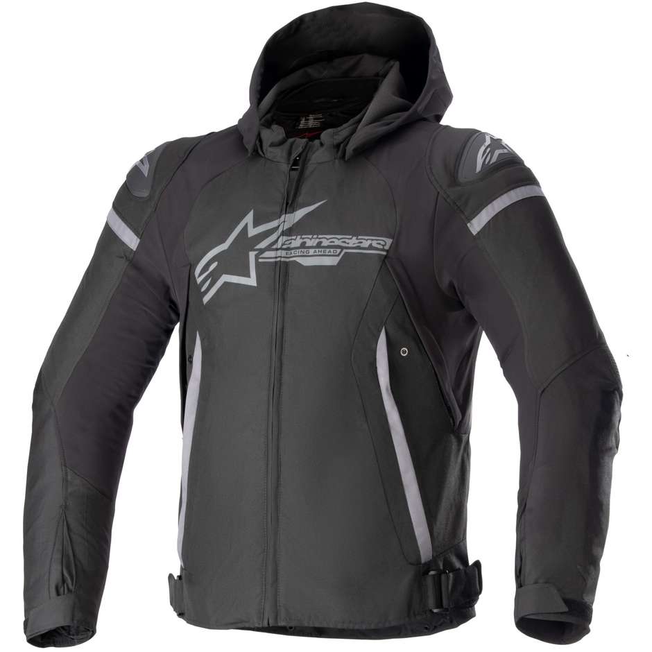 Alpinestars ZACA WATERPROOF SoftShell Motorcycle Jacket Dark Gray Black