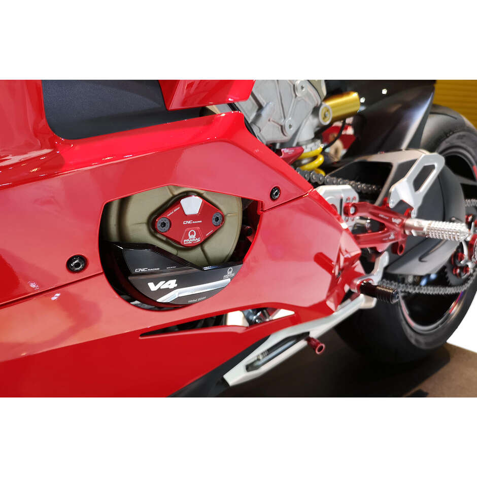 Alternator protection cover PR311 Ducati Panigale and Streetfighter V4 - Pramac Racing Limited Edition CNC Racing Black Silver
