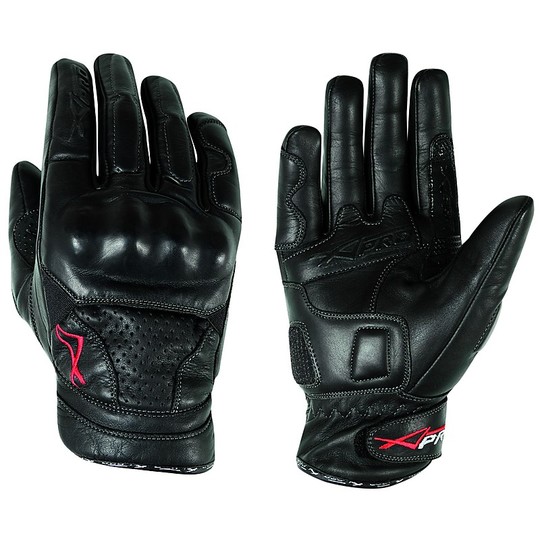 American-Pro ATTACK Black Perforated Leather Motorcycle Gloves