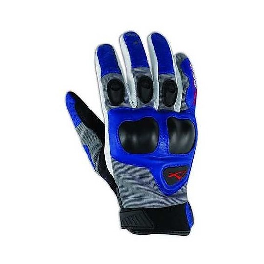 American-Pro BLOCK Sport Gloves in Leather Gray Blue