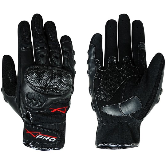American-Pro POISON Sport Leather Motorcycle Gloves Black