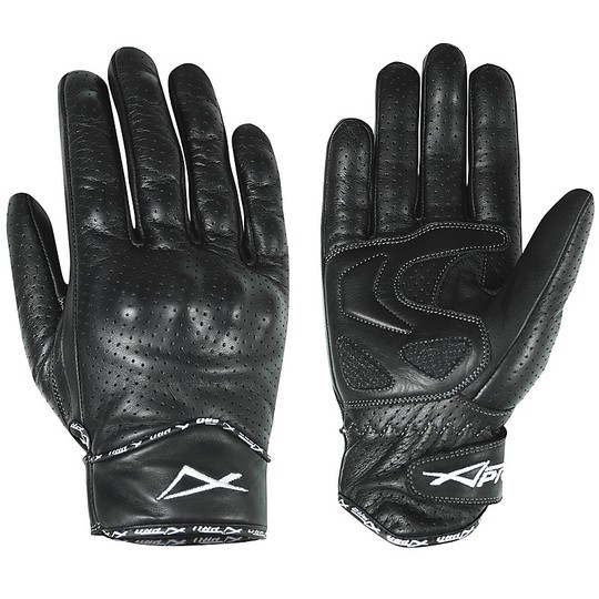American-Pro SLASH Black Leather Motorcycle Gloves