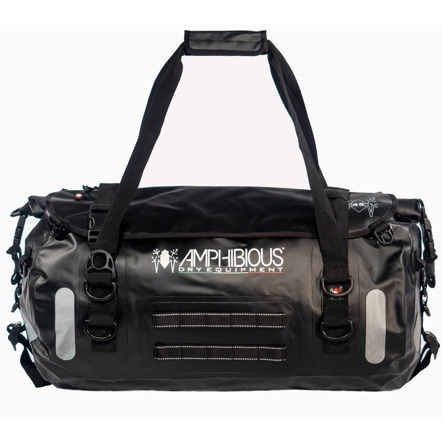 Amphibious VOYAGER II 45 Liters Black Motorcycle Travel Bag