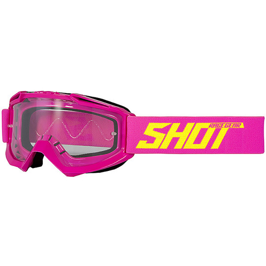 ANGRIFF Neon Pink Cross Enduro Shot Brille